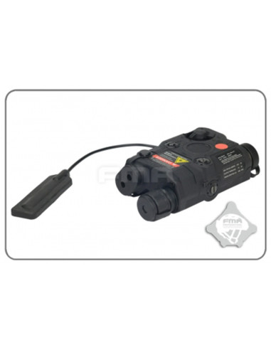 Boitier AN/PEQ-15 LED+Laser rouge et filtre IR en noir