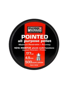 Pointed Lead 4,5mm .177 box of 500pcs Swiss Arms Lead Pellet