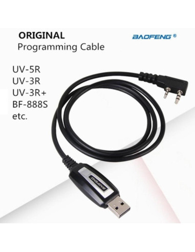 Airsoft-GunCâble de programmation pour les Talkie Walkie Baofeng UV-5R,BF-888S,UV-82,UV-3R+BaofengCommunications32508Accessoires