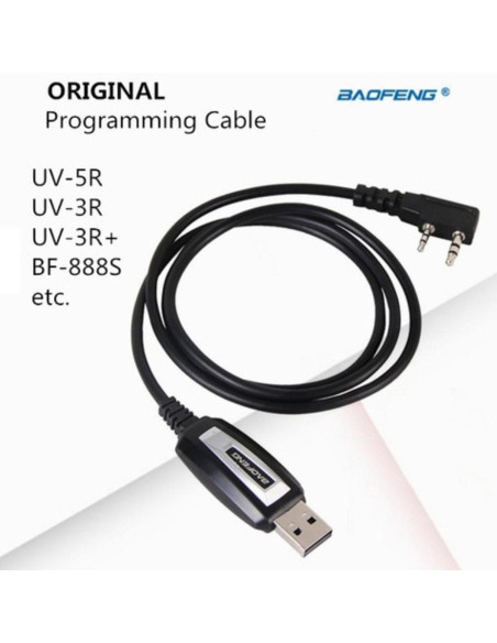 Câble de programmation pour les Talkie Walkie Baofeng UV-5R,BF-888S,UV-82,UV-3R+ Baofeng Communications