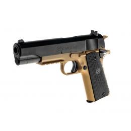 Colt 1911 pistol spring powered Dual Tone Black and Dark earth
