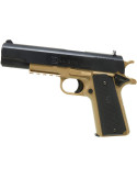 Pistolet Colt 1911 Manuel à ressort bi-couleur Noir et Dark Earth vue 4