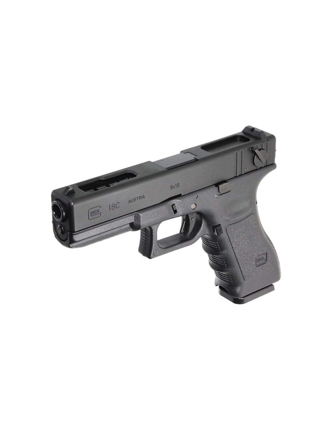 PACK PISTOLET GLOCK 18C FULL AUTO Noir - 6 mm BB - Gaz 1J