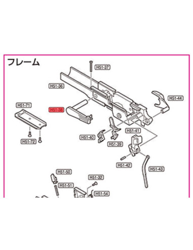 Arrêtoir de culasse pour Hi-capa GBB Tokyo Marui Pièces Hi-capa marui
