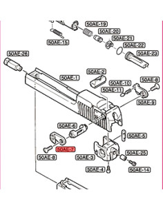 Levié de sécurité gauche pour Desert Eagle noir Tokyo Marui Tokyo Marui  Pièces Desert Eagle