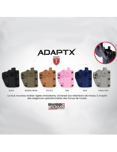 CQC Adapt-X Holster Level 3 Universal Rotating Ambidextrous Swiss Arms Holsters