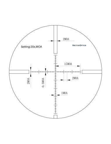 Lunette de visée Sentinel 6-24X50 Gen2 SFP Vector Optics Lunette de visee