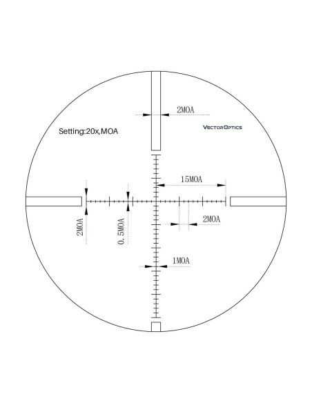 Lunette de visée Sentinel 6-24X50 Gen2 SFP Vector Optics Lunette de visee
