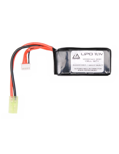 Batterie Lipo 11,1V 1200Mah 20C type PEQ Mini Tamiya