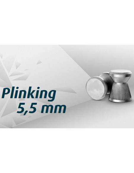 Plomb plat Plinking 5,5mm .22 boite de 250pcs H&N Plomb