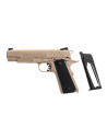 Airsoft-GunPistolet 1911 Military GBB Co2 4.5mm Full metal TanSwiss ArmsBille d'acier33568GBB