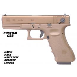 Custom by AG Pistolet TM Glock 18C GBB + Corps et culasse Tan