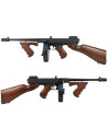 Airsoft-GunPistolet mitrailleur Thompson M1928 Bois metal + mosfetKing ArmsAEG / AEP33958AEG