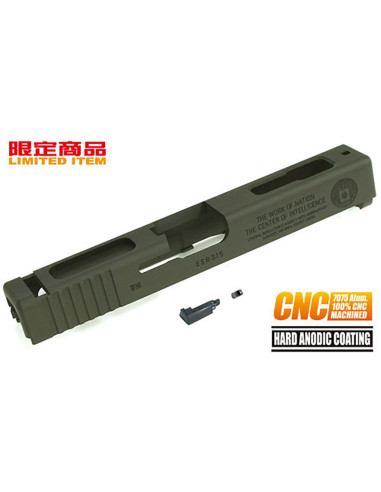 Culasse 7075 Aluminum CNC CIA 60th pour G18C Tokyo Marui Olive