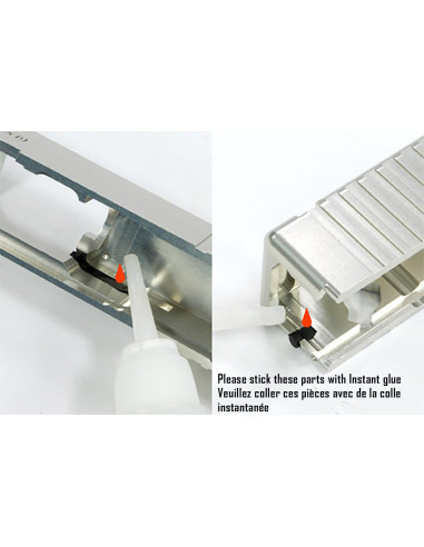 Culasse 7075 Aluminum CNC CIA 60th pour G18C Tokyo Marui Guarder Culasse / Canon externe et pieces