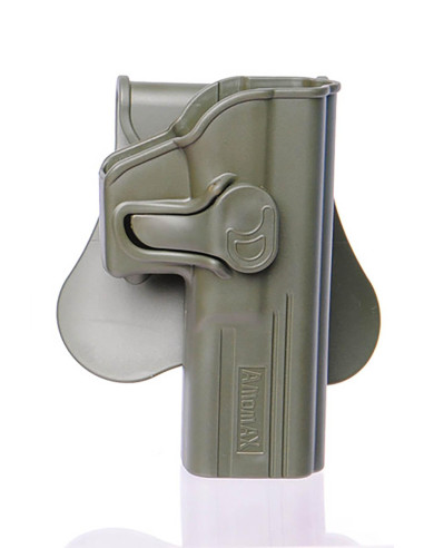 Amomax Holster pour Glock 17/22/31 GEN 2 Olive Drab droite