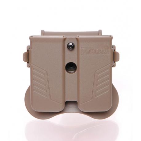 Universal double mag pouch for 9mm /.40 / .45 Dark Earth