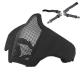 Face Mesh mask protection Stalker EVO with head and helmet fixation Black