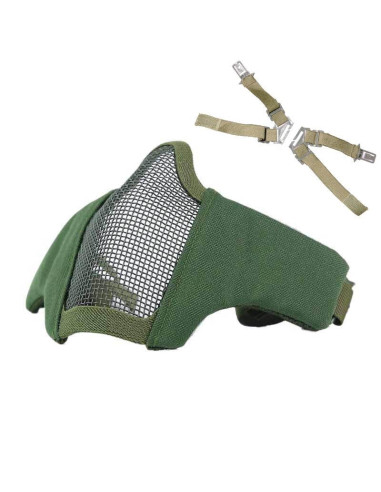 Face Mesh mask protection Stalker EVO with head and helmet fixation Olive Drab