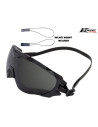 Airsoft-GunGoggle Super 64 verre noir avec fixation tête et casqueEdge TacticalProtection occulaire35208Lunettes balistiques