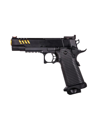 Gas pistol hi-capa 5.1 custom black/gold + pistol case