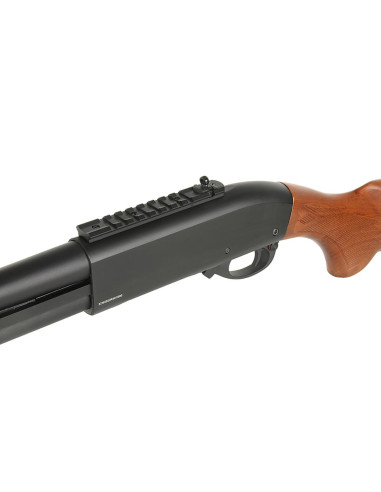 Fusil a pompe Type M870 vrai bois gaz 8870RW Golden Eagle Gaz / Co2
