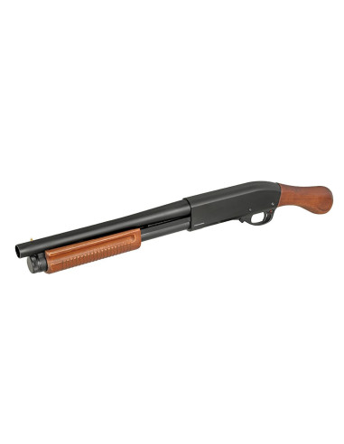 Fusil a pompe sans crosse Type M870 vrai bois gaz 8877RW Golden Eagle Gaz / Co2