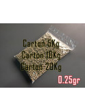 Coyote airsoft 0.25gr Tan 6mm bb's in carton of 5 / 10 /20kg