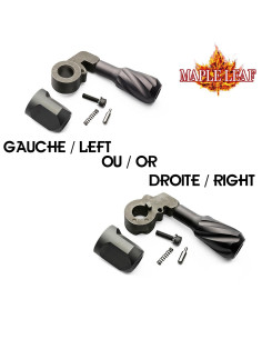 Twisted Solid Bolt Handle with End cap for Left or Right Hand