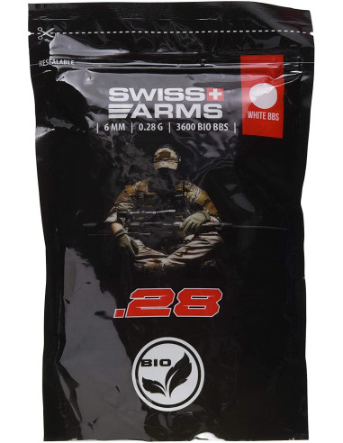 Biodegradable bb's 0.28gr SWISS ARMS white 1kg