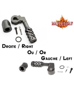 Twisted Hollow Bolt Handle with End cap for Left or Right Hand