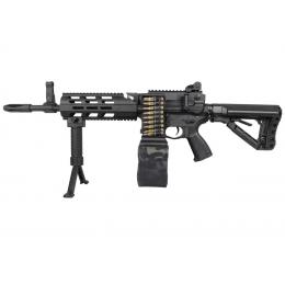 Light Machine Gun CM16 LMG AEG Black Mosfet + Ammobox Black