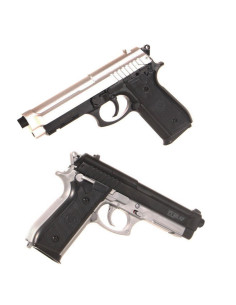 Pistolet PT92 culasse métal manuel à ressort Dual tone cybergun A Ressort
