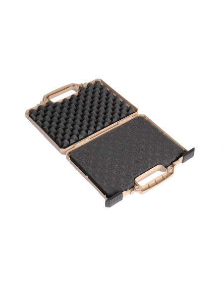 Mallette tactique de transport rigide pour pistolet Tan Impact Arms Mallette de transport