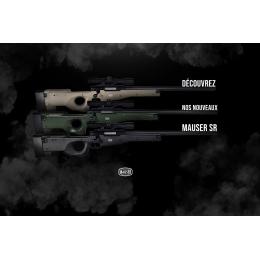 Sniper Mauser L96 ABS Manuel à ressort en différentes couleurs