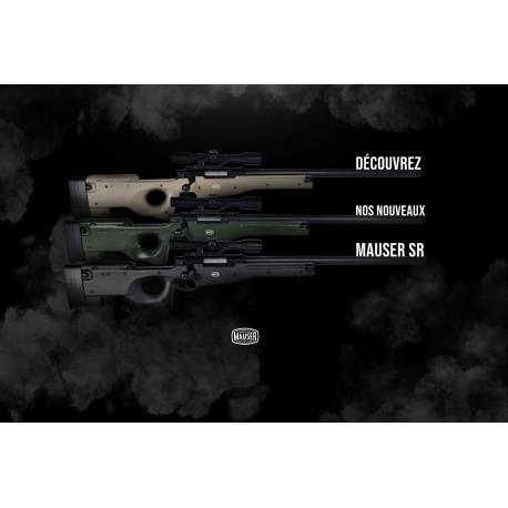 Sniper Mauser L96 ABS Manuel à ressort en différentes couleurs