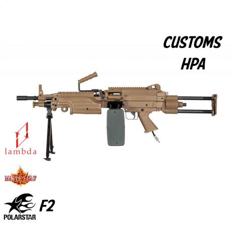 Custom by AG Mitrailleuse FN M249 PARA Tan ABS/METAL