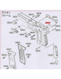 Trigger bar spring for M92F pistol pic 2