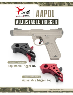 Détente ajustable en aluminium pour AAP01 Action Army Pièces d'origine Action Army