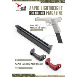 Aluminium Extended magazine release for the AAP01 pistol