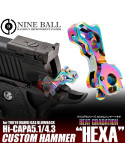 Marteau en acier CNC Custom Hexa pour Hi-capa series Noir argenté rainbow