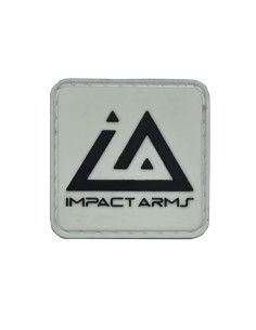 IMPACT ARMS Logo PVC Patch 40mm x 40mm - White/Black Impact Arms Patchs & ID