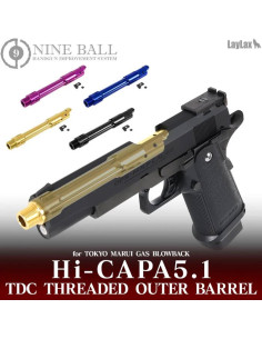 Canon Externe Fileté TDC Nine Ball pour TM Hi-CAPA 5.1 GBB Laylax Culasse / Canon externe et pieces