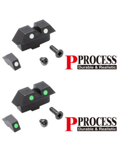 Steel Sight for MARUI G17 with Phosphorescent Point in Green or White Guarder Slide / Outer barrel and parts