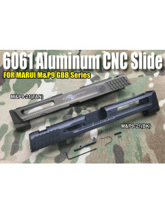 GUARDER Costa Style - 6061 Aluminum CNC Slide for Marui M&P9 GBB (Black or FDE) Guarder Slide / Outer barrel and parts