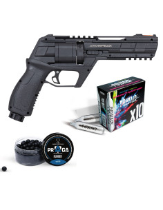 Pack Revolver SNOWPEAK CP300 cal.50 - 10 Capsules CO2 + 50 Billes Caoutchouc Snowpeak Defense