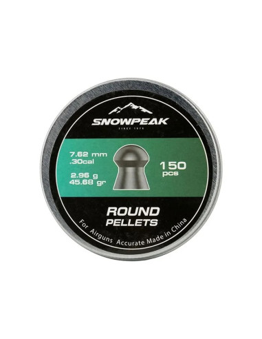 Airsoft-GunPlombs Airgun Snowpeak Round 7.62 mm 45.68 grainsSnowpeakPlomb40734Dome