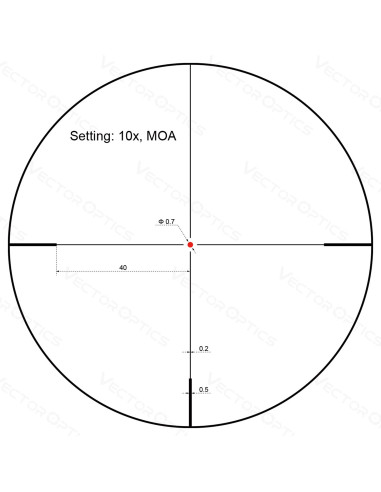 Lunette Vector Forester 2-10x40SFP SCOM-02 à réticule gravé Vector Optics Lunette de visee