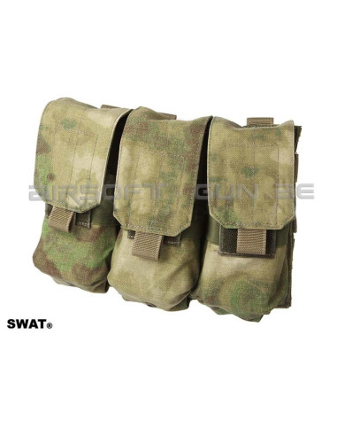 Airsoft-GunSWAT cordura triple poche MOLLE M4 A-tacs FGSwatPoches & Porte-chargeurs5079
