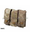 SWAT cordura triple pocket MOLLE M4 A-tacs Swat Pouches & Attachments
